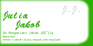 julia jakob business card